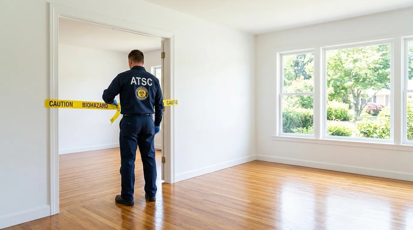 Certified biohazard cleanup crew performing Crime Scene Cleanup in Downey